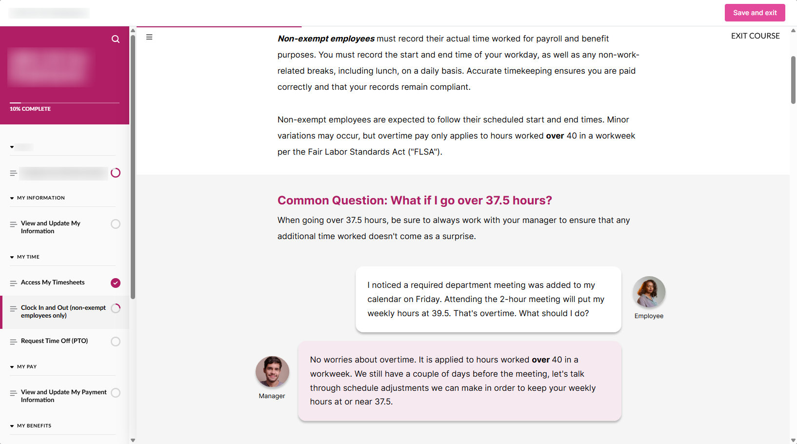 Common-question scenario staged as a Teams chat